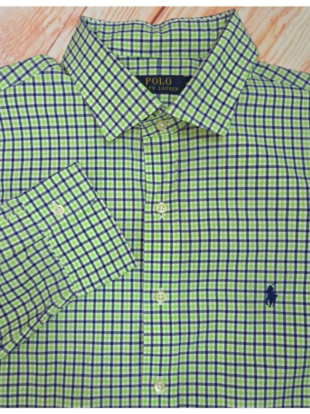 Polo Ralph Lauren Mens Green Check Shirt XL